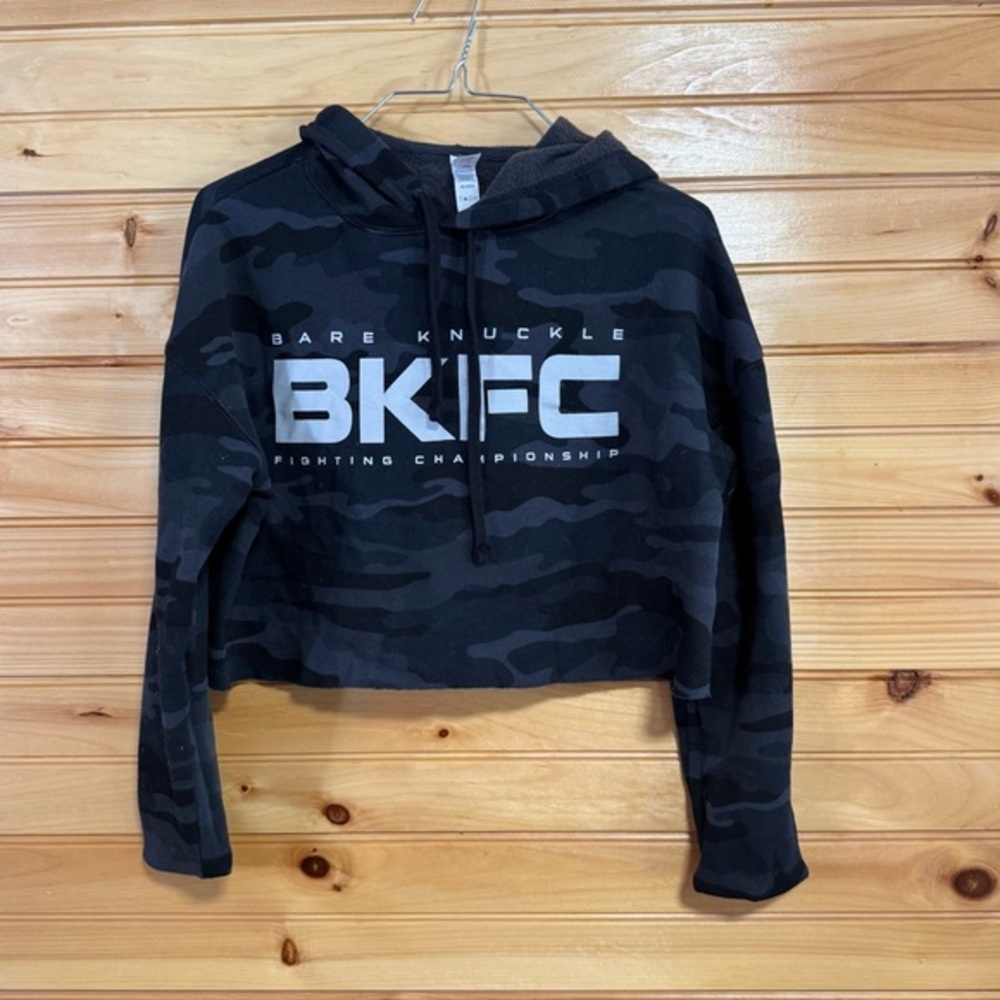 Black Camouflage BKFC Crop Hoodie XS
